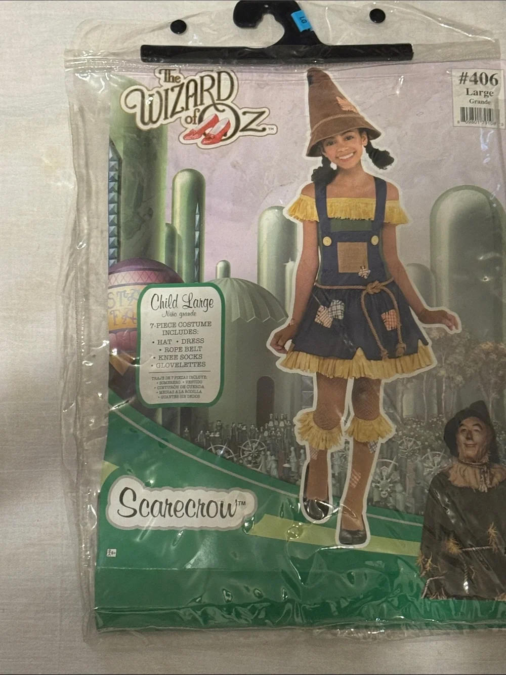 Scarecrow from Wizard of Oz Child costume, Large